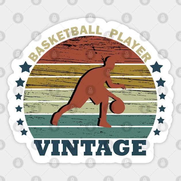 vintage basketball retro sunset Sticker by omitay